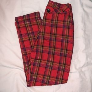 Red Plaid Pants